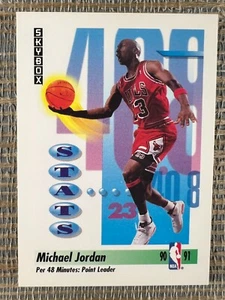 Michael Jordan 1991-92 Skybox #307 Stats Points Leader Chicago Bulls - Bild 1 von 2
