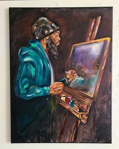 Artist Self-Portrait: Original Oil Painting - Picture 1 of 1