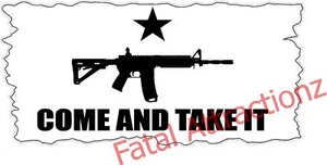 Come and Take It Flagge Vinyl Aufkleber Sticker USA Patriot AR15 2. Änderung Waffe - Bild 1 von 1