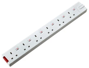 MASTERPLUG - SWG6 - Steckdosenleiste 13a 6 Gang + Neon Geschaltet - Bild 1 von 1
