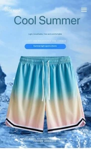 sports shorts basketball pants breathable running training beach casual pants - Picture 1 of 6