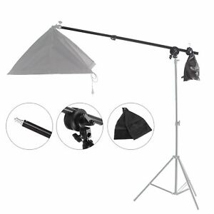 Photo Video Studio Lighting Boom Photography Slope Arm Bar +Sandbags Super Clamp