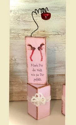 Herbst  Winter Deko Holzschild Rosa Spruch Pippilangstumpf Handarbeit Hygge - Bild 1 von 4