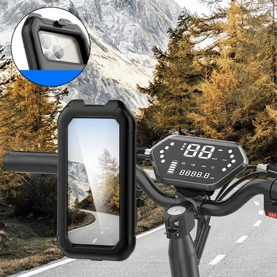 Waterproof Phone Holder for Motorcycles Compatible with Charging Cables - Image 1 of 4