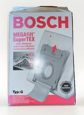 5 x Bosch Megafilt Super Tex Type G ALL Microfibre Vacuum Cleaner Bag - Image 1 of 4