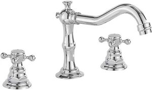 Rubinetto Miscelatore Vintage a 3 Fori per Lavabo a Doppia Maniglia Diffuso per - Foto 1 di 12