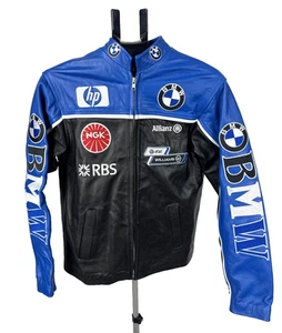 Chaqueta de cuero para motociclista BMW Compaq Chaqueta de cuero para carreras, pequeña - Imagen 1 de 2