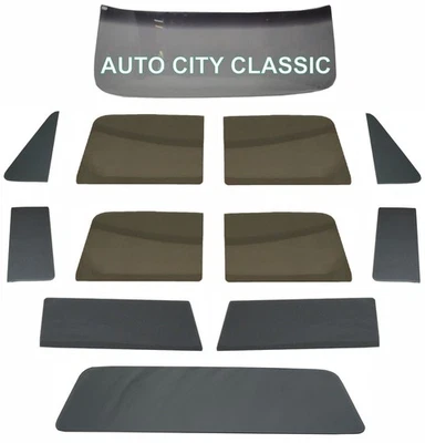 Chevy GMC Suburban 1967 parabrisas de vidrio puerta de ventilación cuarto puerta trasera gris conjunto Foto 1 de 4