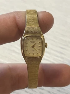 Japan citizen 3220 s07456 sms Needs Battery women Wrist watch gold color Narrow - Picture 1 of 8