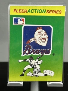 1990 Fleer Action Series Team Stickers - #NNO - Atlanta Braves - Picture 1 of 2
