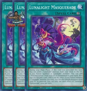 Yugioh! 3x Lunalight Masquerade DUAD-EN053 Común 1ª Edición Casi Nuevo - Imagen 1 de 1
