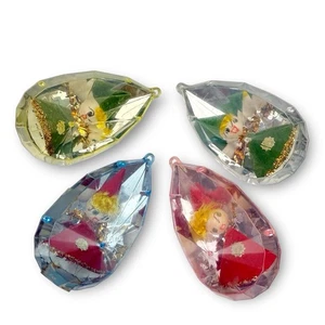 Vintage 4er Set Jewel Brite Elfen Pixies Diorama Kunststoff Weihnachtsschmuck - Bild 1 von 12