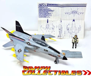 100% COMPLETE 1986 GI Joe CONQUEST X-30 w/ SLIP STREAM , FILE CARD & BLUEPRINT - Picture 1 of 20