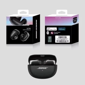 Bose Ultra Open-Ear True Wireless Bluetooth Earbuds in Black: Noise Canceling - Zdjęcie 1 z 18