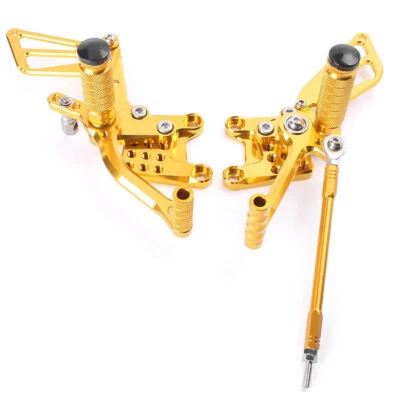 Gold Rear Sets Footrest Footpegs fit Suzuki GSXR 1000 2000-2004 Adjustable motor - Image 1 of 4