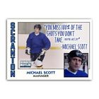 Michael Scott Wayne Gretzky ACEO Hockey Card Reprint The Office Dunder Mifflin
