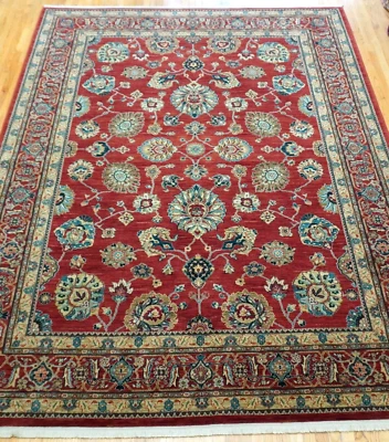 Auténtica alfombra de lana Karastan Sultana Red Sovereign 990-14606 8'8" x 12' excelente Foto 1 de 4