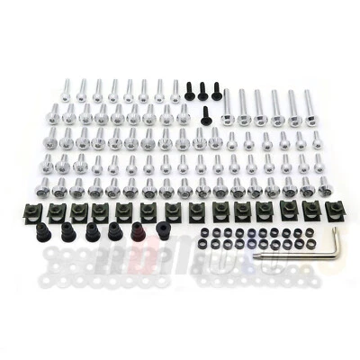 Silve Fairing Bolt Kit body screws For Suzuki Honda Yamaha Aprilia Kawasaki GSXR — 第 1/4 张图片