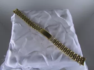 Mens/Ladies NOS Vintage Gold Tone Speidel Watch Band 10.42 Millimeters - Picture 1 of 8
