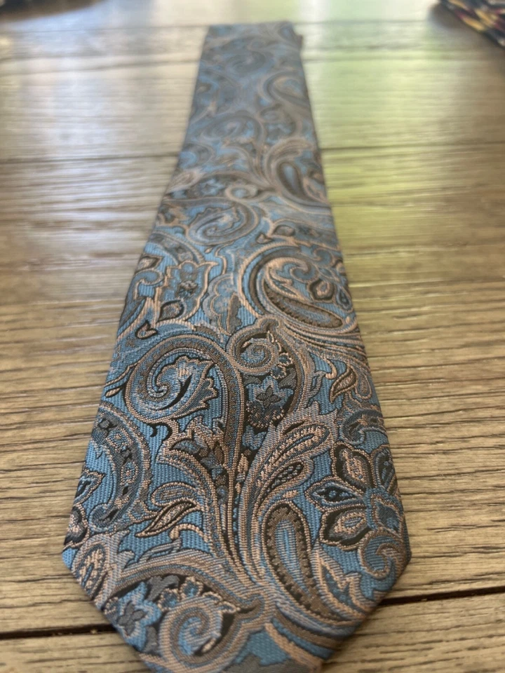 Botany 500 Mens Blue Paisley Necktie Tie New - Изображение 1 из 3
