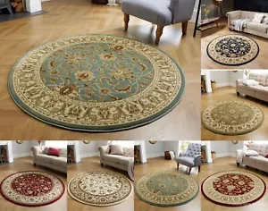  TRADITIONAL ROUND RUG  CLASSIC ORIENTAL CIRCLE LARGE ROUND RUG THICK SOFT PILE  - Picture 1 of 36