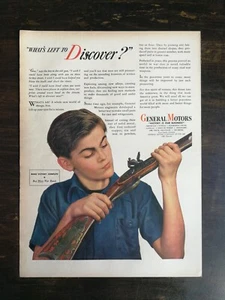 Vintage 1945 General Motors War Bonds Boy Holding Gun Full Page Original Ad 324 - Picture 1 of 1