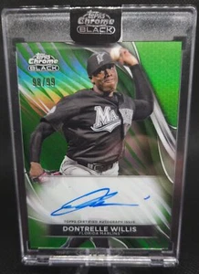 2024 Topps Chrome Black #CBA-DWI Dontrelle WillisAuto Green Refractors #/99 - Picture 1 of 2