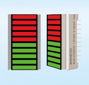 Factory Outlet--2pcs 10seg 27mm Wide LED Bargraph Display Common Anode bi-color - Picture 1 of 6