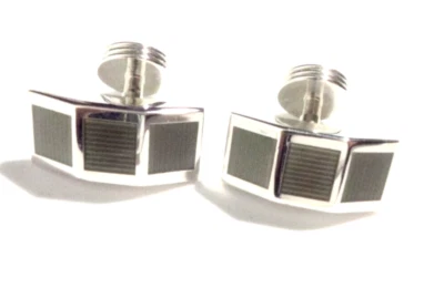 一套正品 CHARLES TYRWHITT 珐琅 CUFFLINKS 全新男式设计师礼物 — 第 1/4 张图片