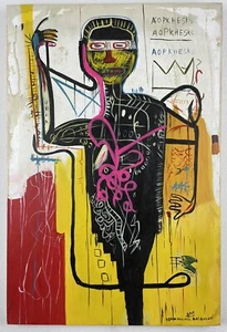 Jean-Michel Basquiat (Handmade) Acrylic on canvas signed & stamped - Picture 1 of 7