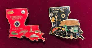 Lions Club Pins Vintage Louisiana Atlanta 1982 New Orleans 2005-06 District 8 - Bild 1 von 2