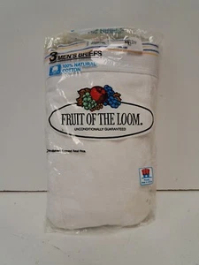 Vintage Mens Fruit Of the Loom Fashion Ringer Briefs Underwear 3 PK L 38-40 1984 - Picture 1 of 7