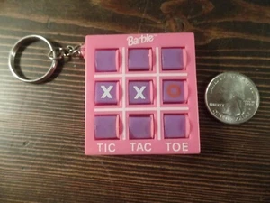 RARE Vintage Mattel Barbie Tic Tac Toe Keychain Game Pink/Purple - Picture 1 of 2