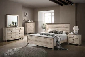 Imerland White Wash Queen Bedroom Set (5-Piece) - Picture 1 of 9