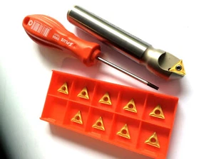 1 x Wendeplatten-Fasfräser (4-15mm) + 10 x Wendeplatten TCMT... NEU!! - Bild 1 von 2