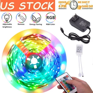 Led Strip Lights 16.4ft RGB Led Room Lights 300 Tape Lights Room TV Party Bar - Picture 1 of 7