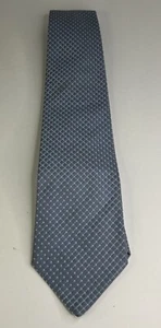 Vintage Givenchy Imported Fabric Men’s Designer Light Blue Diamond Tie - Picture 1 of 5