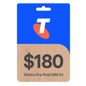TELSTRA $180 PREPAID MOBILE PHONE MULTI FIT SIM CARD STARTER PACK KIT 4G, 5G - Picture 1 of 1