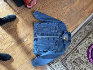 Levis Jacket Womens Large Blue Denim Trucker Classic Heritage Fade 57511 VTG - Picture 1 of 9