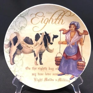 Noble Excellence 12 Days Of Christmas Eighth Day 8-1/4" Salad Accent Plate Day 8 - Picture 1 of 3