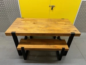 Next Jefferson Dining Room Table & 2 Benches delivery available 🚚 - Picture 1 of 15