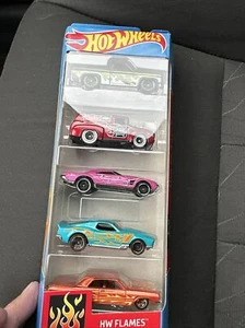 Hot Wheels 5 Pack ‘83 CHEVY SILVERADO TRUCK HW Flames Impala F-100 Ford New - Picture 1 of 5