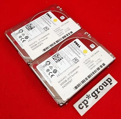 LOT OF 2 Dell Enterprise Performance 300GB 10K 128MB SAS 12Gbps 2.5" HDD YJ2KH - Image 1 of 3
