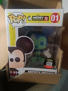 Funko Pop 90th Anniversary Blue and Green Mickey Mouse Funko Shop IN HAND 4''