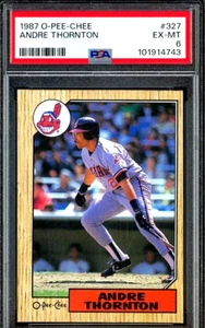 1987 O-Pee-Chee OPC #327 Andre Thornton Indians PSA 6 - Picture 1 of 2