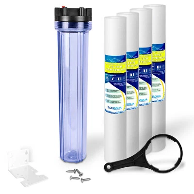 20" x 2.5" Clear Standard Whole House Water Filter System with Sediment Filter