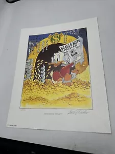 Carl Barks, Litografia Invasion Of Privacy, firmata numerata 87/300 LE Scrooge - Foto 1 di 11