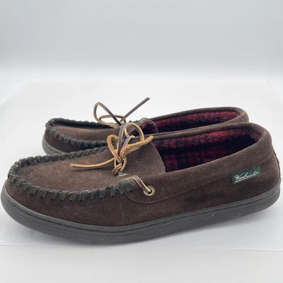 羊毛拖鞋男式 8 码麂皮绒莫卡辛内衬室内室外 WSI1862010 — 第 1/4 张图片