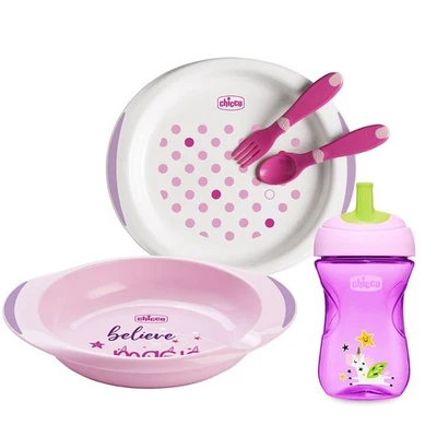Chicco Baby Geschirr Set, Baby Geschirrset für Essen und Babynahrung, besteht au - Bild 1 von 4