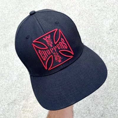 Gorra clásica negra con cierre a presión West Coast Choppers Custom Built Motorcycles Foto 1 de 4